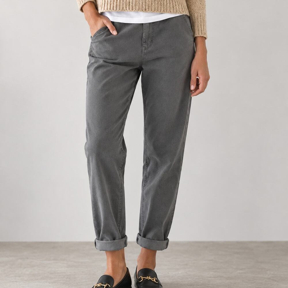 AG Adriano Caden Gray Tailored Trouser Pants Italy Quiet Luxury 28 Cropped